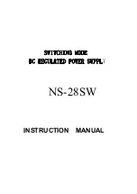 Предварительный просмотр 1 страницы Nissei NS-28SW Instruction Manual