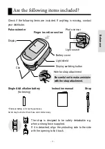 Предварительный просмотр 5 страницы Nissei Pulsefit BO-750 Instructions Manual