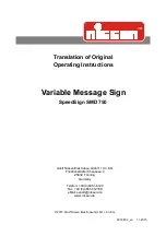 nissen SpeedSign SMD 750 Translation Of Original Operating Instructions preview