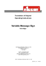 nissen VarioSign Series Translation Of Original Operating Instructions preview