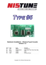 Preview for 1 page of Nistune Type 5 Hardware Installation