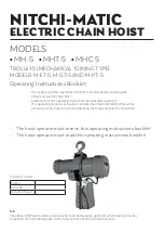 Preview for 1 page of Nitchi M-ET-5 Operating Instructions Manual