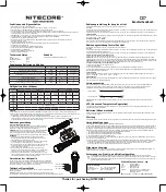 Preview for 2 page of Nitecore Chameleon CG7 User Manual