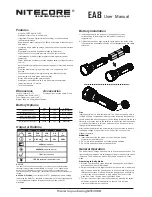 Предварительный просмотр 1 страницы Nitecore EA8 User Manual