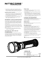 Предварительный просмотр 2 страницы Nitecore EA8 User Manual