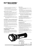 Предварительный просмотр 2 страницы Nitecore EAX User Manual