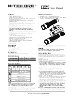 Preview for 1 page of Nitecore EC25 User Manual