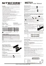 Предварительный просмотр 2 страницы Nitecore MH27UV User Manual