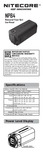 Nitecore NPB4 User Manual предпросмотр