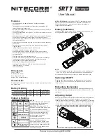 Nitecore SRT7 User Manual предпросмотр