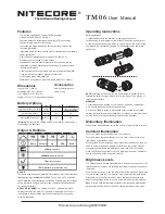 Preview for 1 page of Nitecore TM 06 User Manual