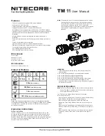 Nitecore TM 11 User Manual предпросмотр