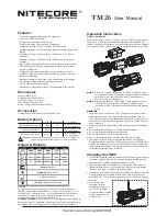 Preview for 1 page of Nitecore TM 26 User Manual