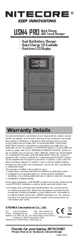 Preview for 1 page of Nitecore USN4 PRO User Manual