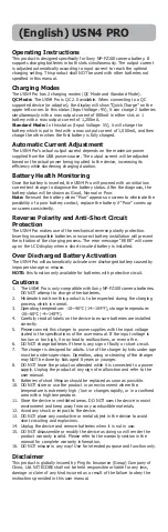 Preview for 3 page of Nitecore USN4 PRO User Manual