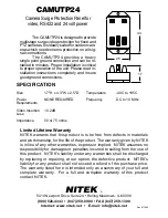 Nitek CAMUTP24 Installation Manual предпросмотр