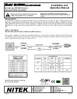 Preview for 1 page of Nitek EL1500C Installation And Operation