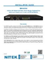 Nitek ER1651U Installation Manual предпросмотр