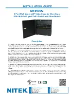 Nitek ER8400C Installation Manual preview