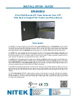 Nitek ER8400U Installation Manual preview