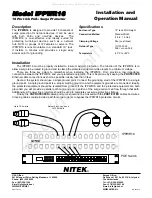 Nitek IPPWR16 Installation And Operating Manual предпросмотр