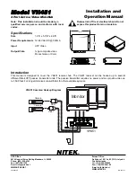 Предварительный просмотр 1 страницы Nitek VH451 Installation And Operation Manual