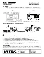 Предварительный просмотр 1 страницы Nitek VR124UTP Installation And Operation Manual