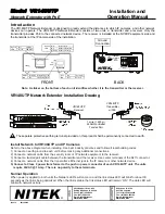 Nitek VR148UTP Installation And Operation Manual preview