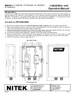 Nitek WP1325 Installation And Operation Manual preview