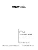 Preview for 1 page of Nitsuko NVM-2 Release Notes