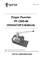 Предварительный просмотр 1 страницы Nitta FP-120G-60 Operator'S Manual