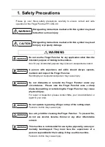 Preview for 3 page of Nitta FP-120G-60 Operator'S Manual