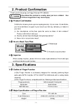 Preview for 5 page of Nitta FP-120G-60 Operator'S Manual