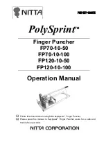 Предварительный просмотр 1 страницы Nitta FP70-10-100 Operation Manual