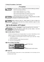 Предварительный просмотр 4 страницы Nitta FP70-10-100 Operation Manual