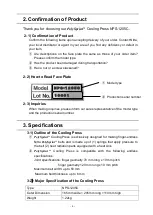 Предварительный просмотр 5 страницы Nitta NPS-1205C Operation Manual