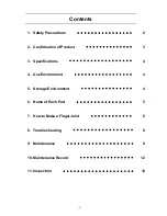 Preview for 2 page of Nitta PolySprint FP30-10-100 Operation Manual