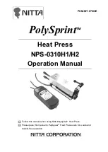 Nitta PolySprint NPS-0310H1 Operation Manual предпросмотр