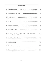 Предварительный просмотр 2 страницы Nitta PolySprint NPS-0310H1 Operation Manual