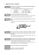 Предварительный просмотр 4 страницы Nitta PolySprint NPS-0310H1 Operation Manual