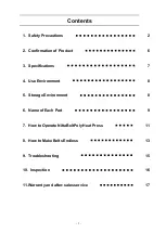 Предварительный просмотр 2 страницы Nitta PP1535-1 Operation Manual