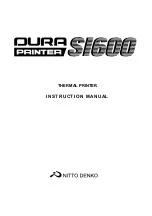 Nitto Denko DURA PRINTER SI600 Instruction Manual preview