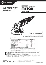 Nitto Kohki MYG-40 Instruction Manual preview