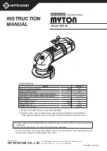 Nitto Kohki Myton MYG-25 Instruction Manual preview