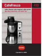 Nivona cafefresco 410 Operating Instructions Manual предпросмотр