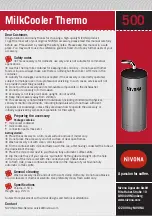 Preview for 2 page of Nivona MilchCooler Thermo 500 Quick Manual