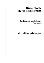 Preview for 17 page of Nixie Clock IN-18 Blue Dream User Manual