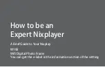 Предварительный просмотр 1 страницы Nixplay W0535 Brief Manual