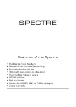 NJD Electronics SPECTRE User Manual preview