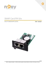 Предварительный просмотр 1 страницы Njoy SNMP Card PM Lite User Manual